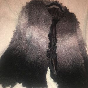 Grey Ombré Faux Fur Coat